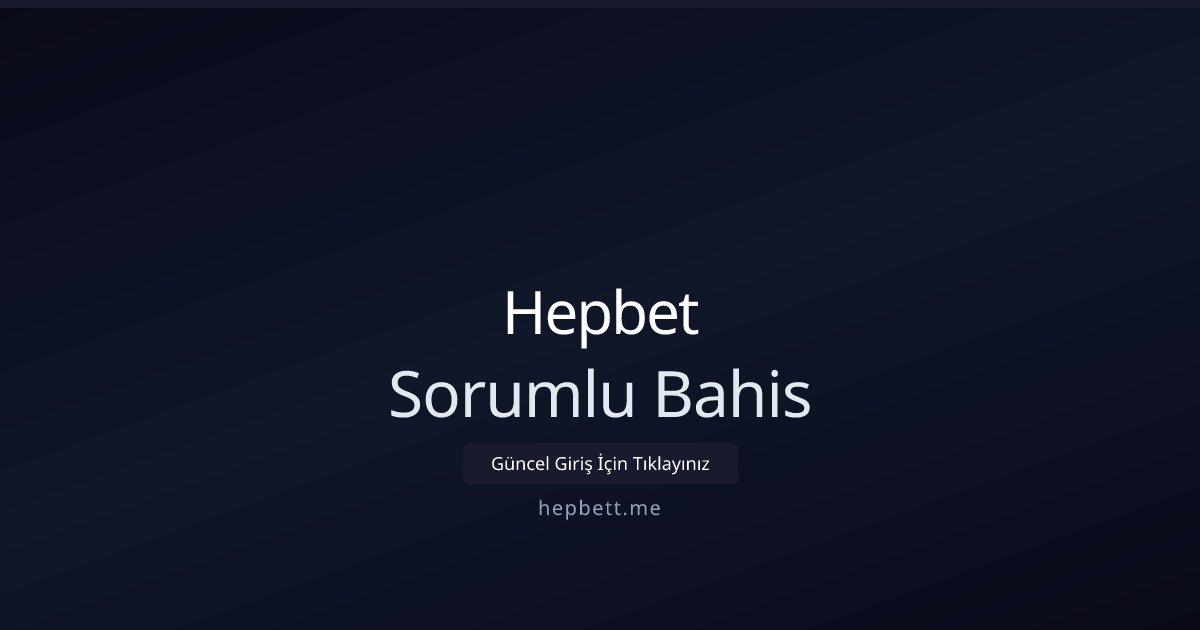 İlkBahis İlkbahis Giriş Sorumlu Bahis Politikası